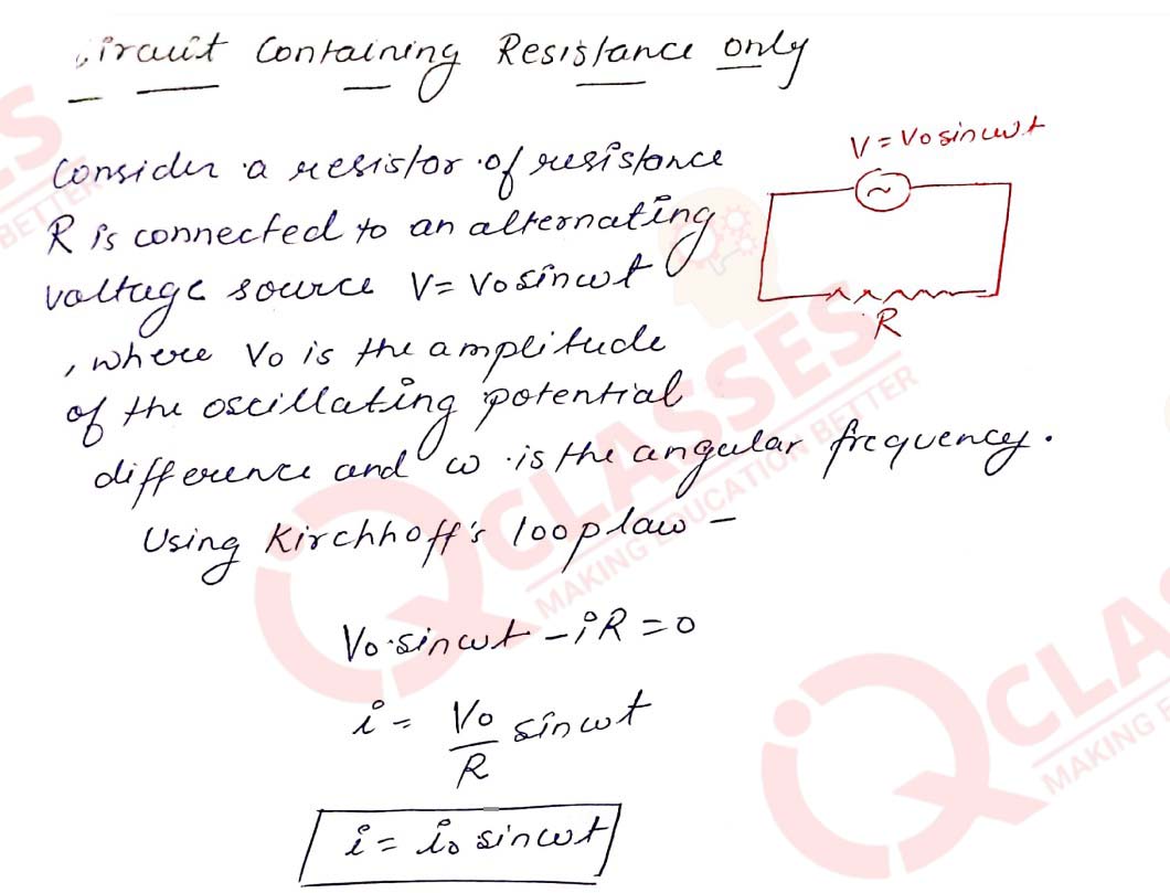 Class 12 ISC Physics Important Notes Chapter Alternating Current