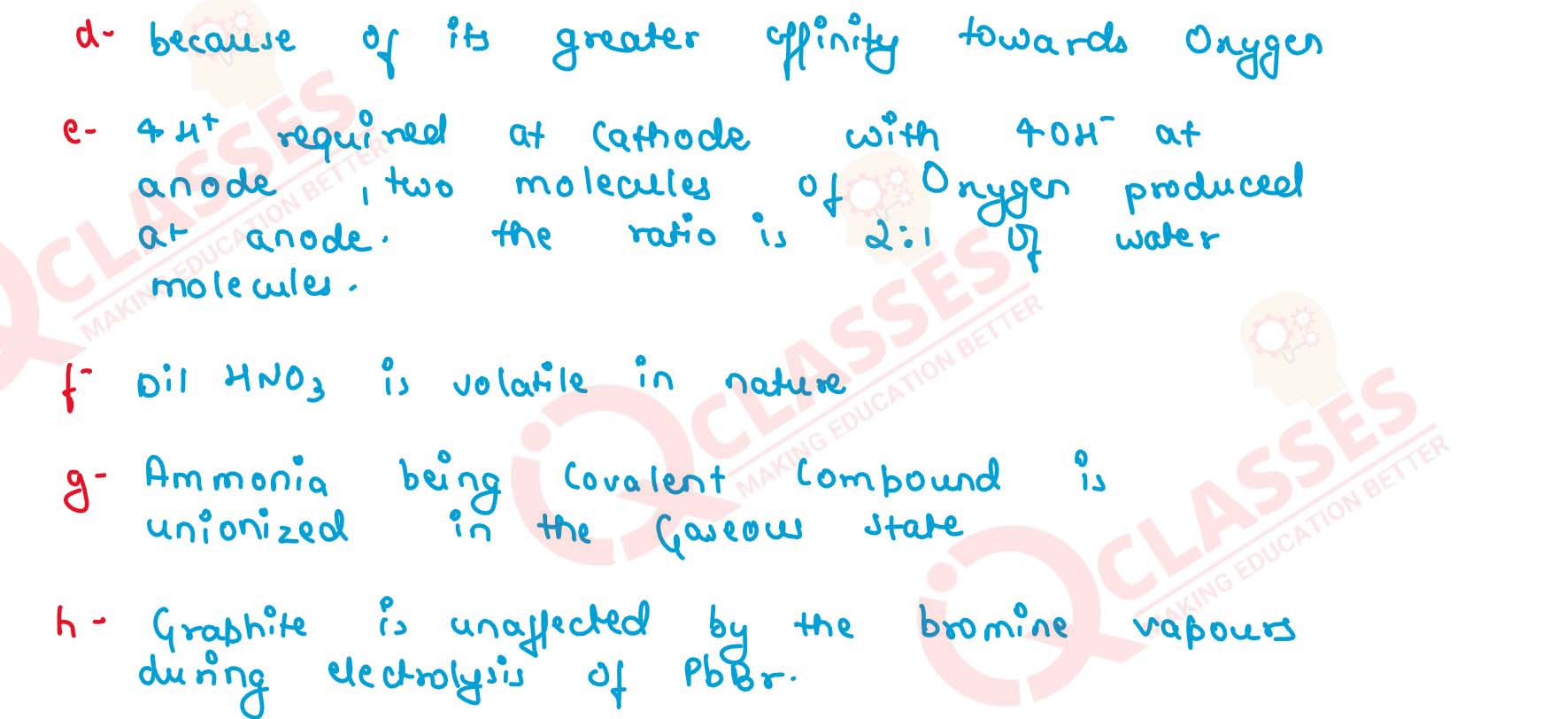 Class10 ICSE Chemistry Chapter Electrolysis