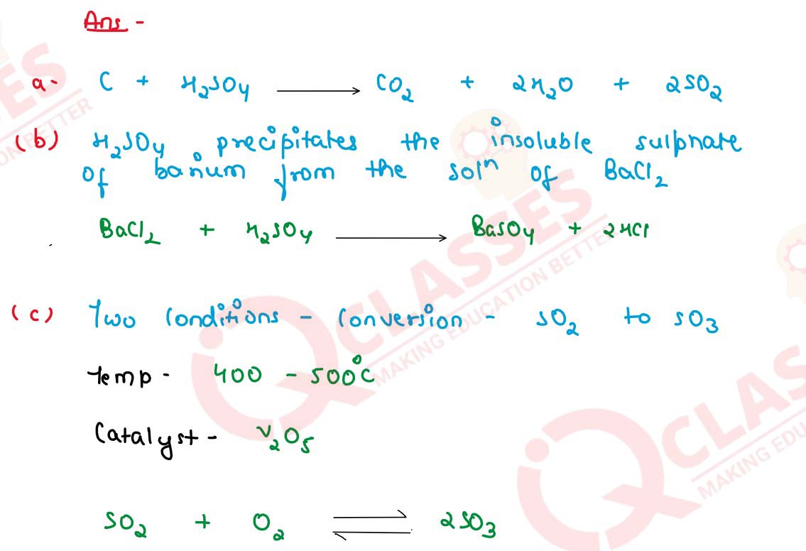 Class10 ICSE Chemistry Chapter Sulphuric Acid