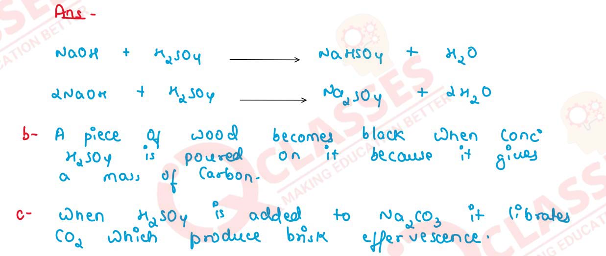 Class10 ICSE Chemistry Chapter Sulphuric Acid