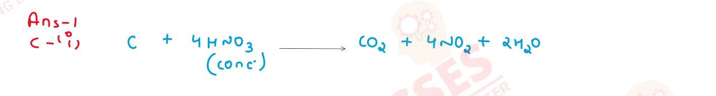     Write balanced chemical equation for each of the following reaction of carbon powder and concentrated nitric acid