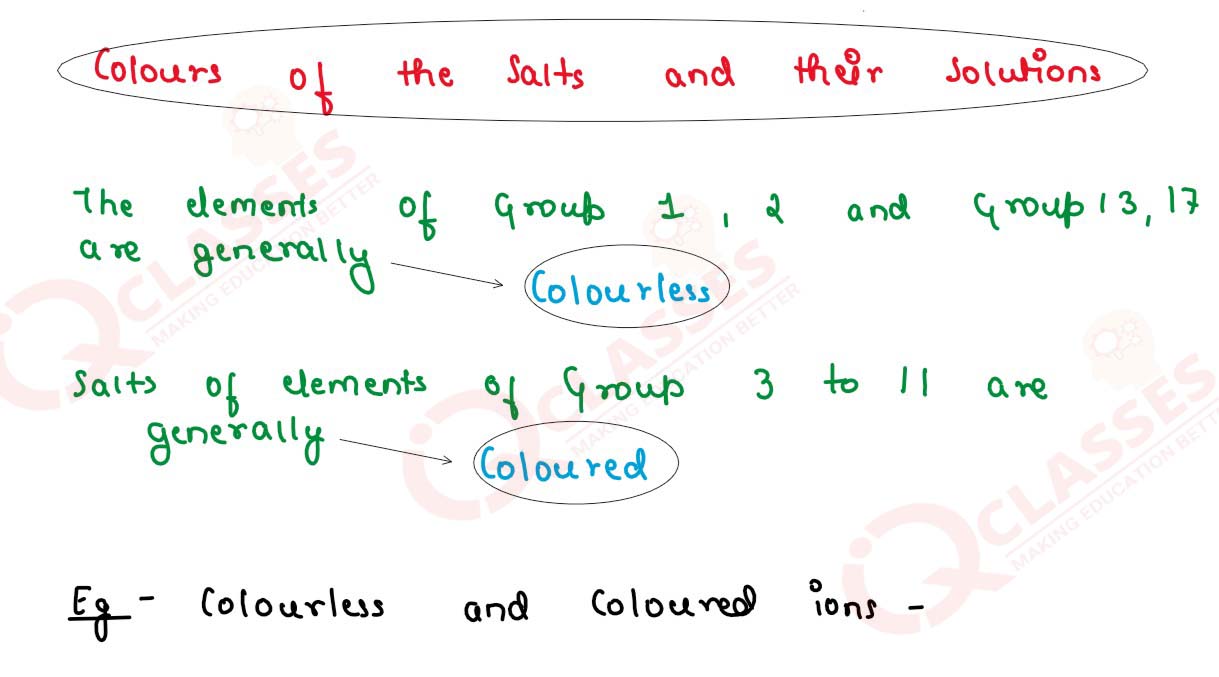 Class10 Icse Chemistry Important Notes Chapter Analytical Chemistry