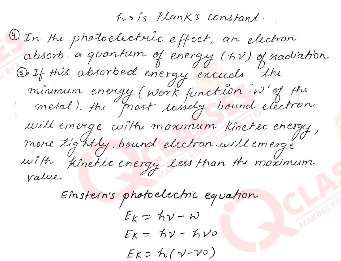 Class 12 ISC Physics Important Notes Chapter Photoelectric Effect