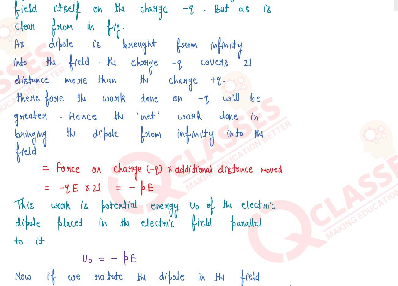  Define potential energy of a point charge