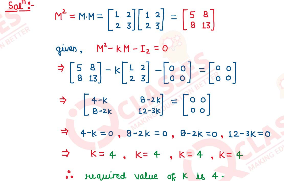 class 12 isc maths matrices solutions