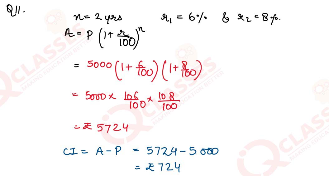 class9 ICSE Maths ML AGGARWAL Chapter Compound Interest