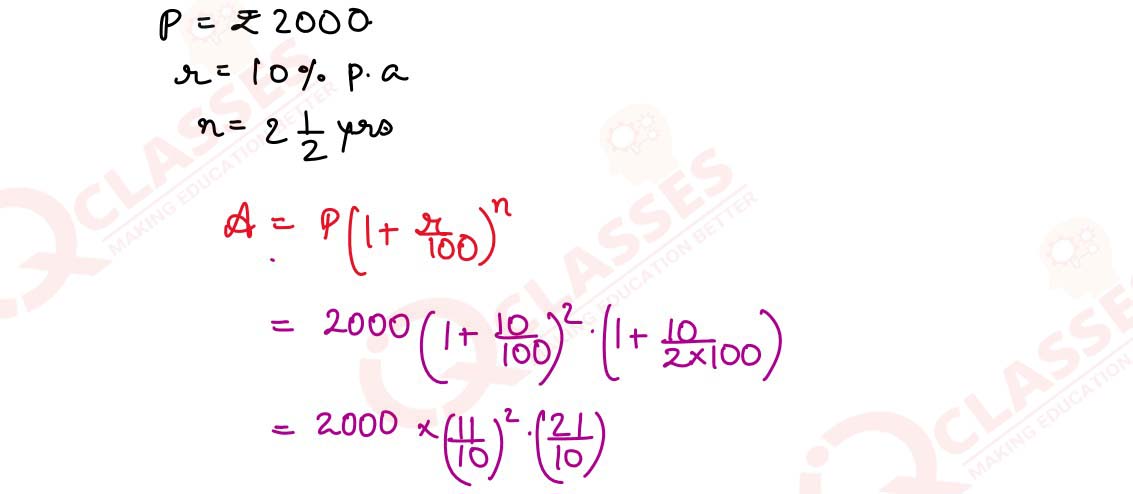 class9 ICSE Maths ML AGGARWAL Chapter Compound Interest