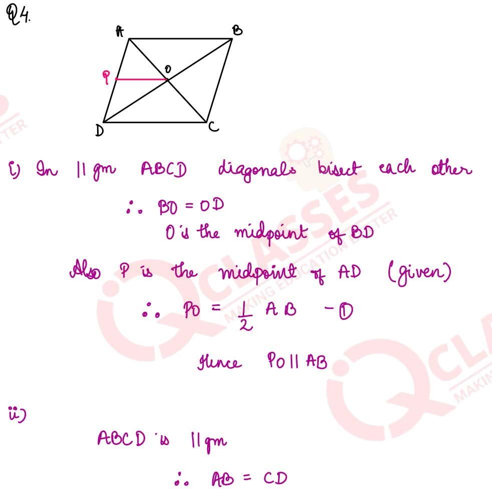 Class9 ICSE Maths ML AGGARWAL Chapter Midpoint Theorem