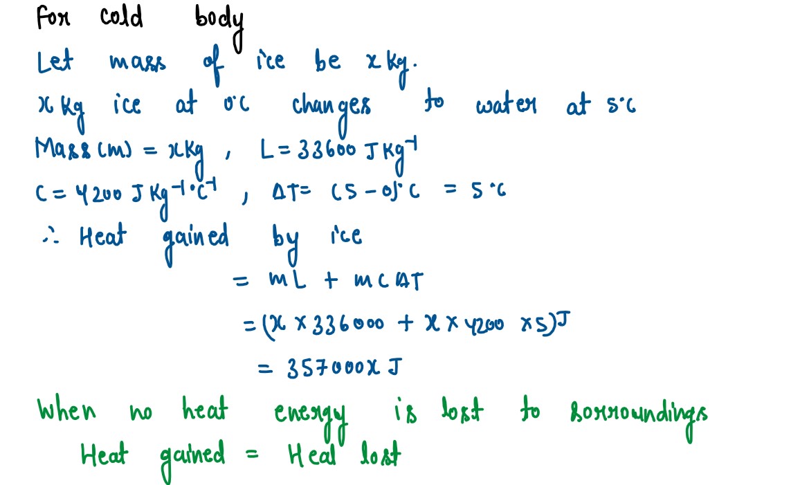 Calorimetry Chapter Board Questions Class10 Icse