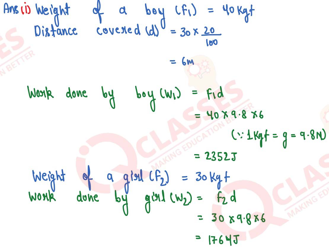 Work Power Energy Chapter Board Questions Class10 Icse