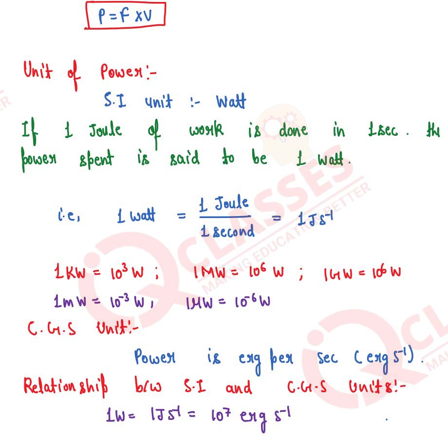 Work Power Energy Chapter Important Questions Class Icse